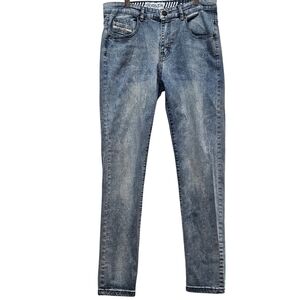 RGSTR Mens Skinny Jeans Size 34 Distressed Light Wash Preppy Stretch